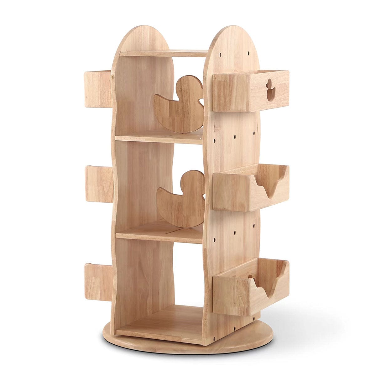 BINDI Revolving Solid Wood Bookcase - My Duckling USA