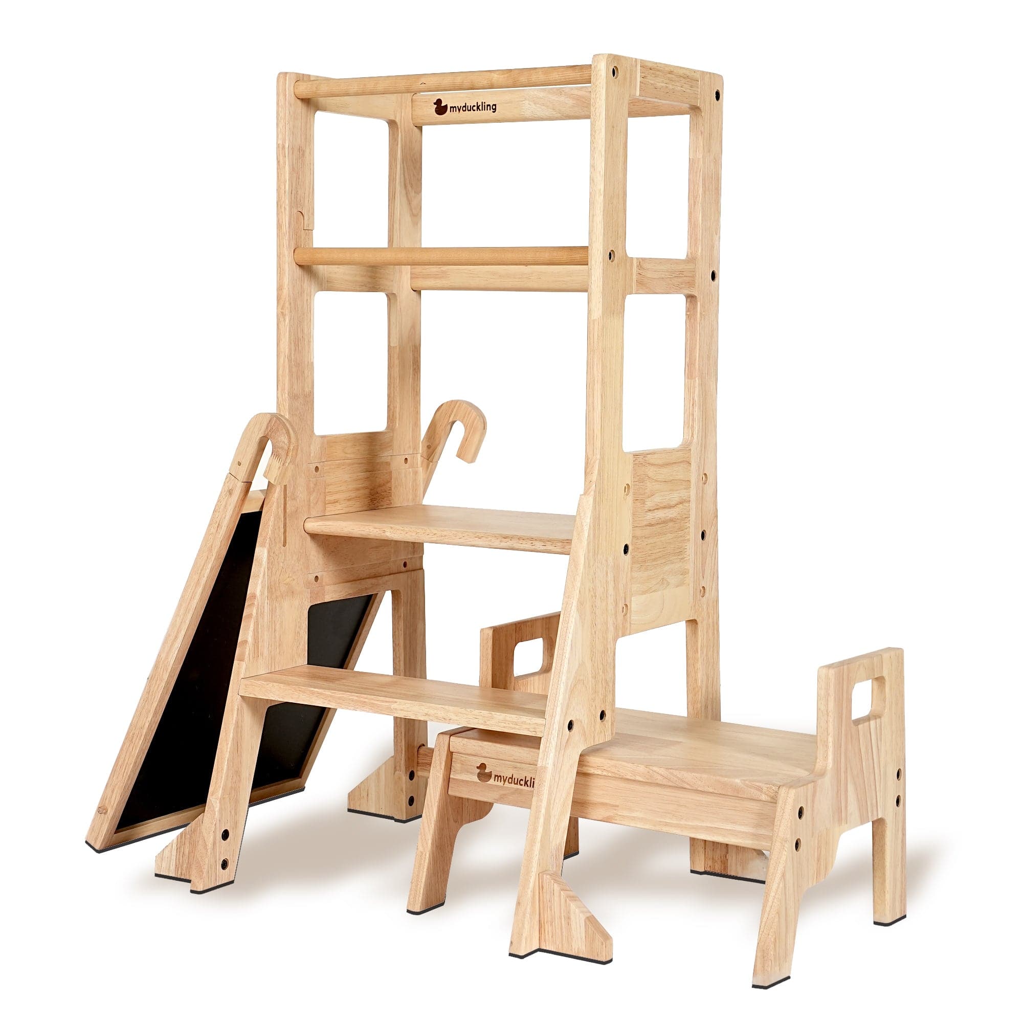 JALA Deluxe Solid Wood Adjustable Kitchen Tower - Rectangle Stool Handle(Pre-Order | Ships Early Sept)