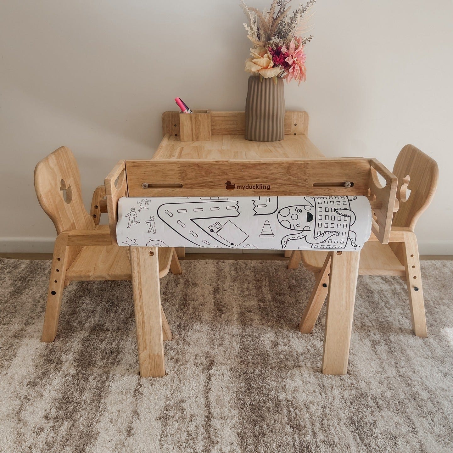 KAYA Primary Adjustable Table and Chair Set - Duck