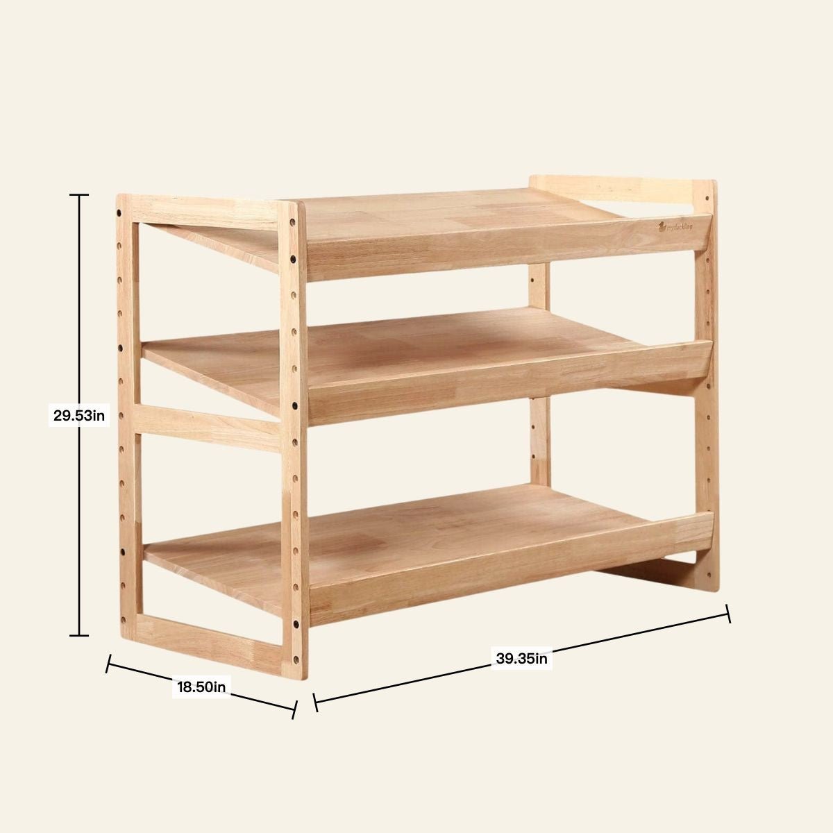 NALA Solid Wood 3 Layer Storage Shelf – Montessori - inspired furniture for kids by myduckling