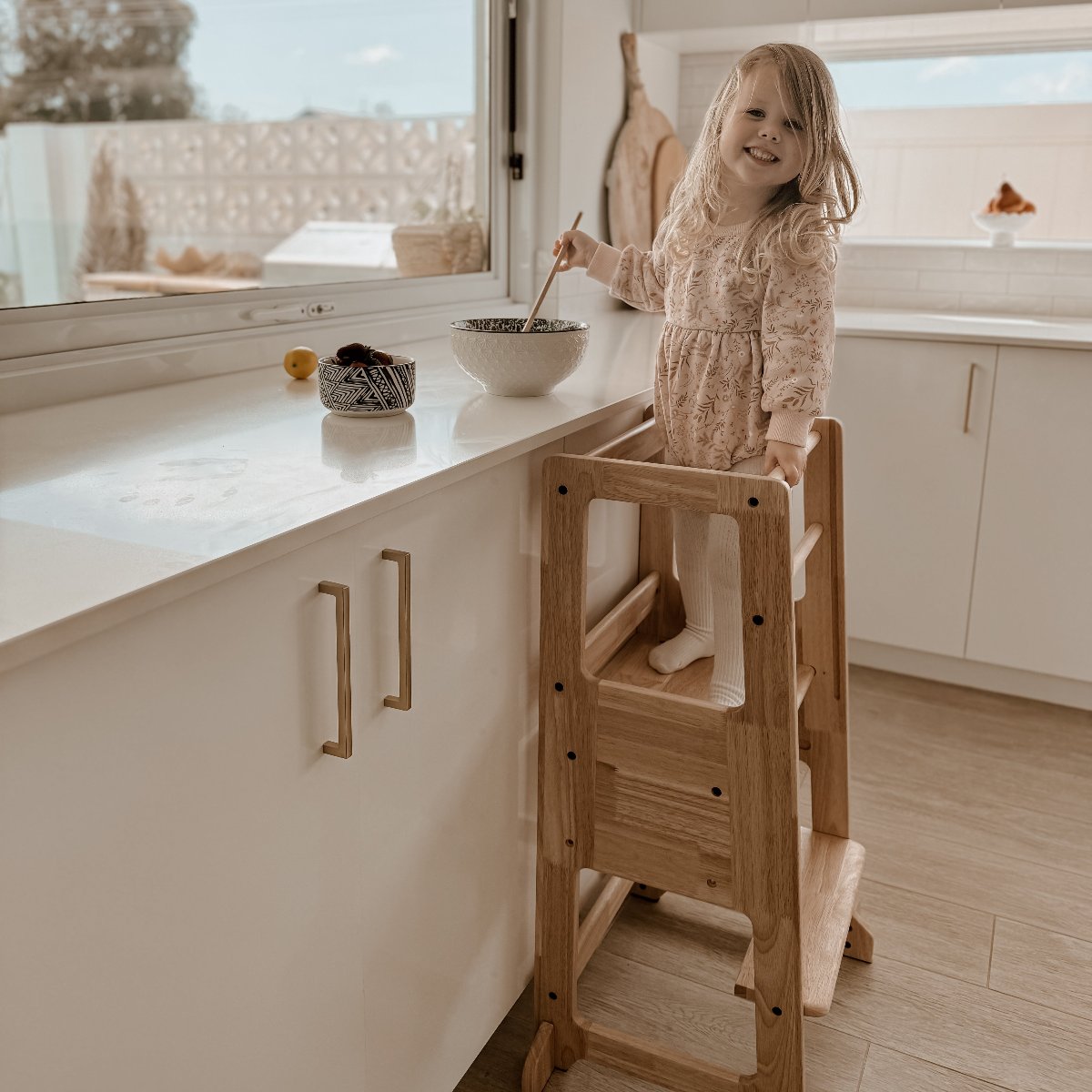 LOLA Deluxe Solid Wood Adjustable Kitchen Tower