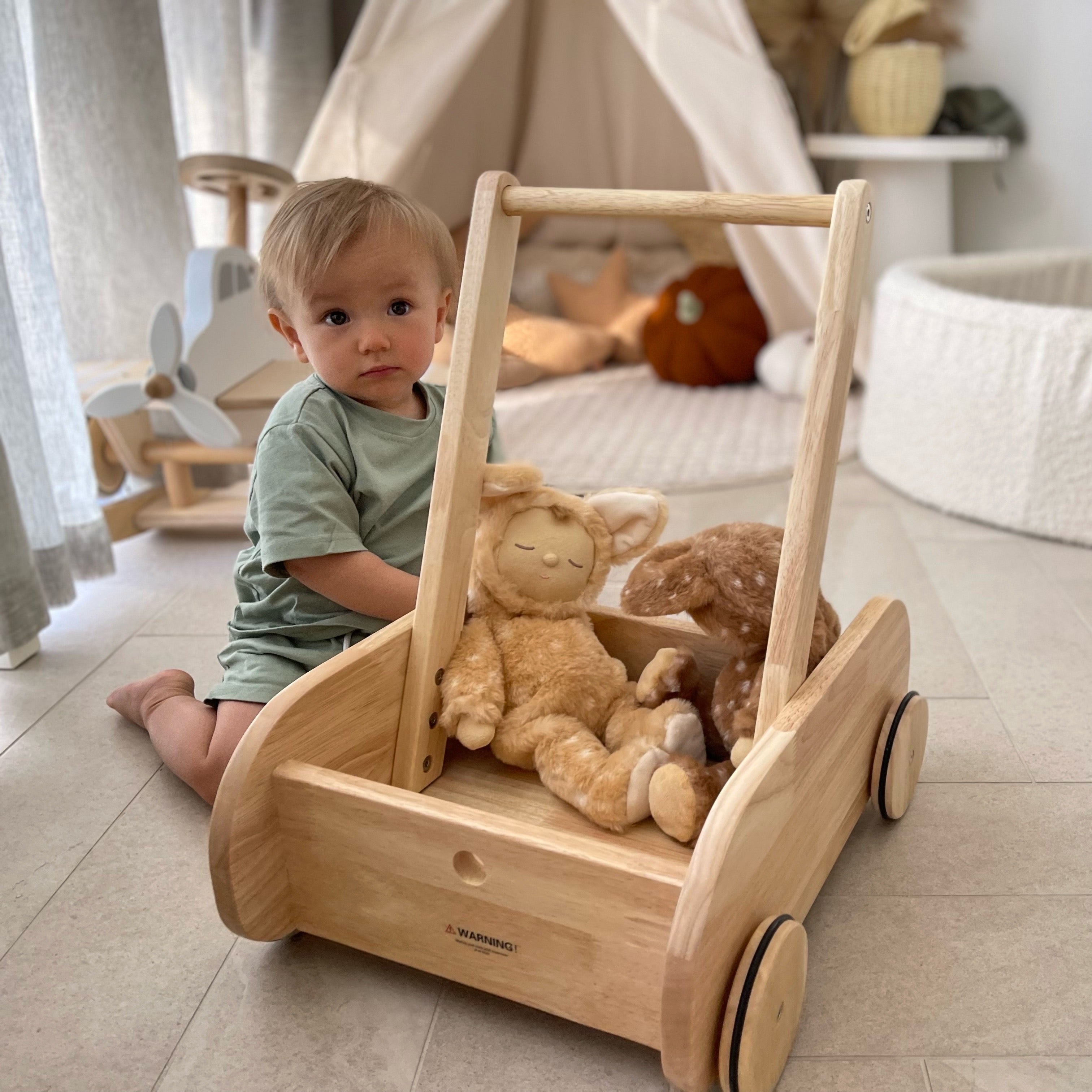 RHEA Wooden Baby Walker