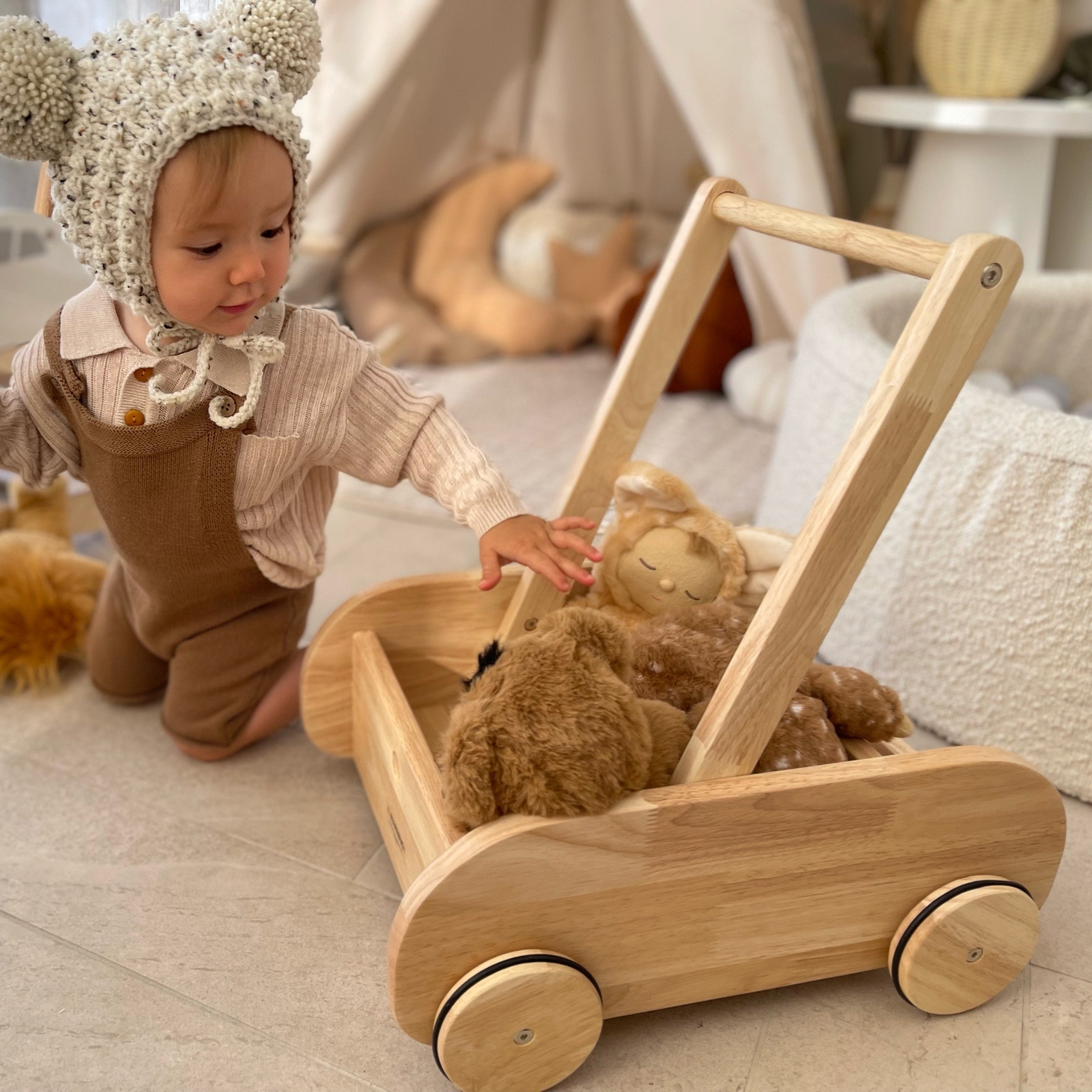 RHEA Wooden Baby Walker