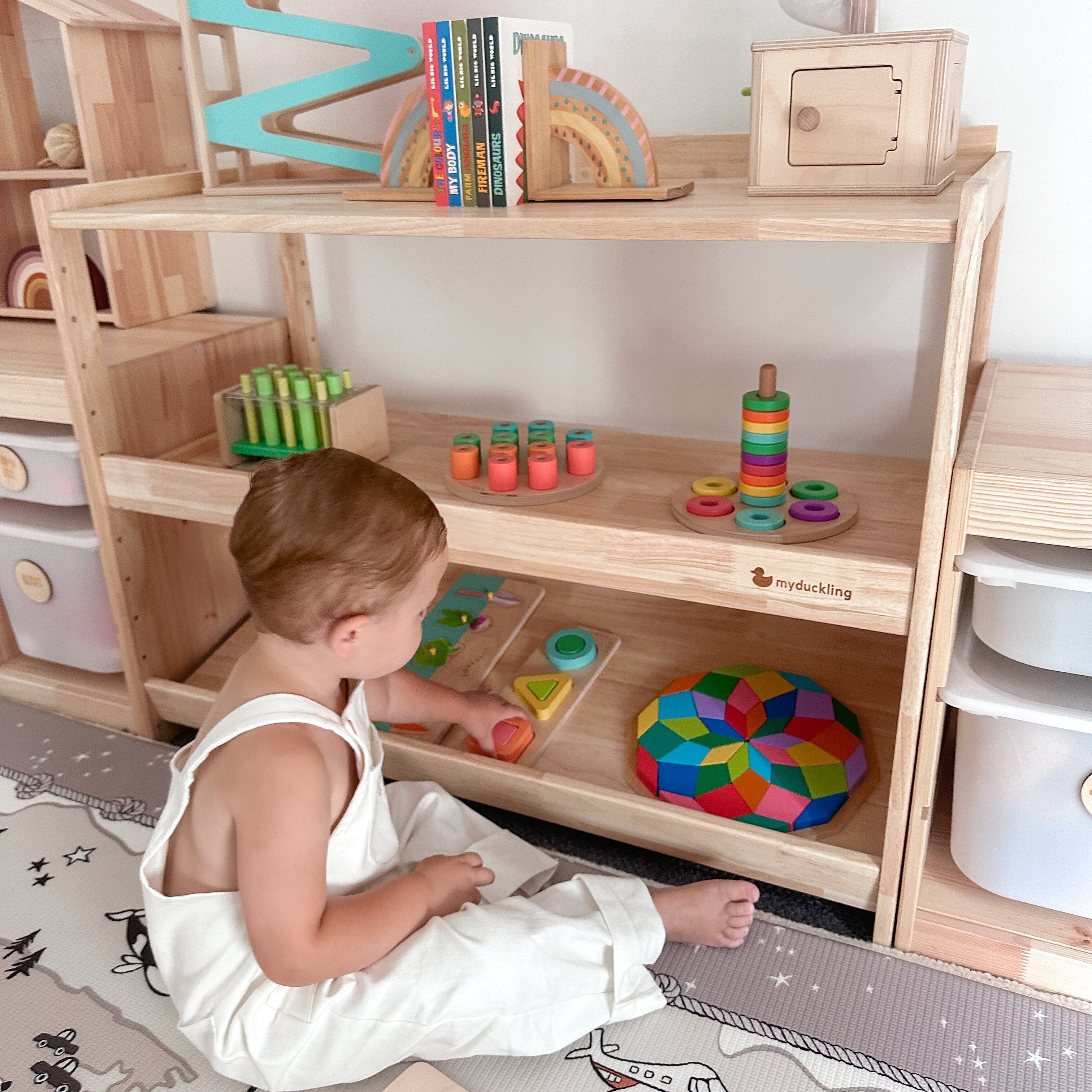 NALA Soild Wood 3 Layer Storage Shelf