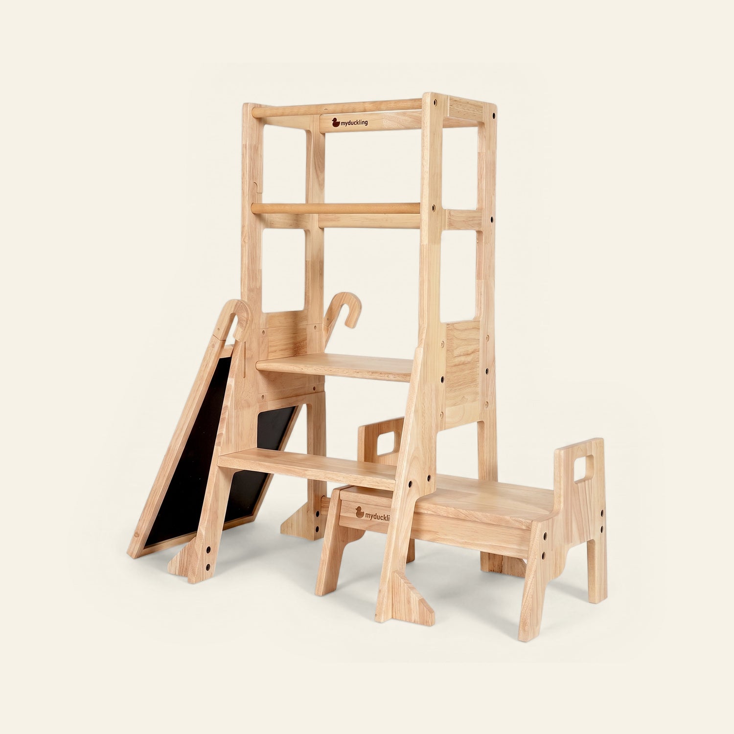 JALA Deluxe Solid Wood Kitchen Tower - Rectangle Stool – Montessori-inspired furniture for kids by My Duckling