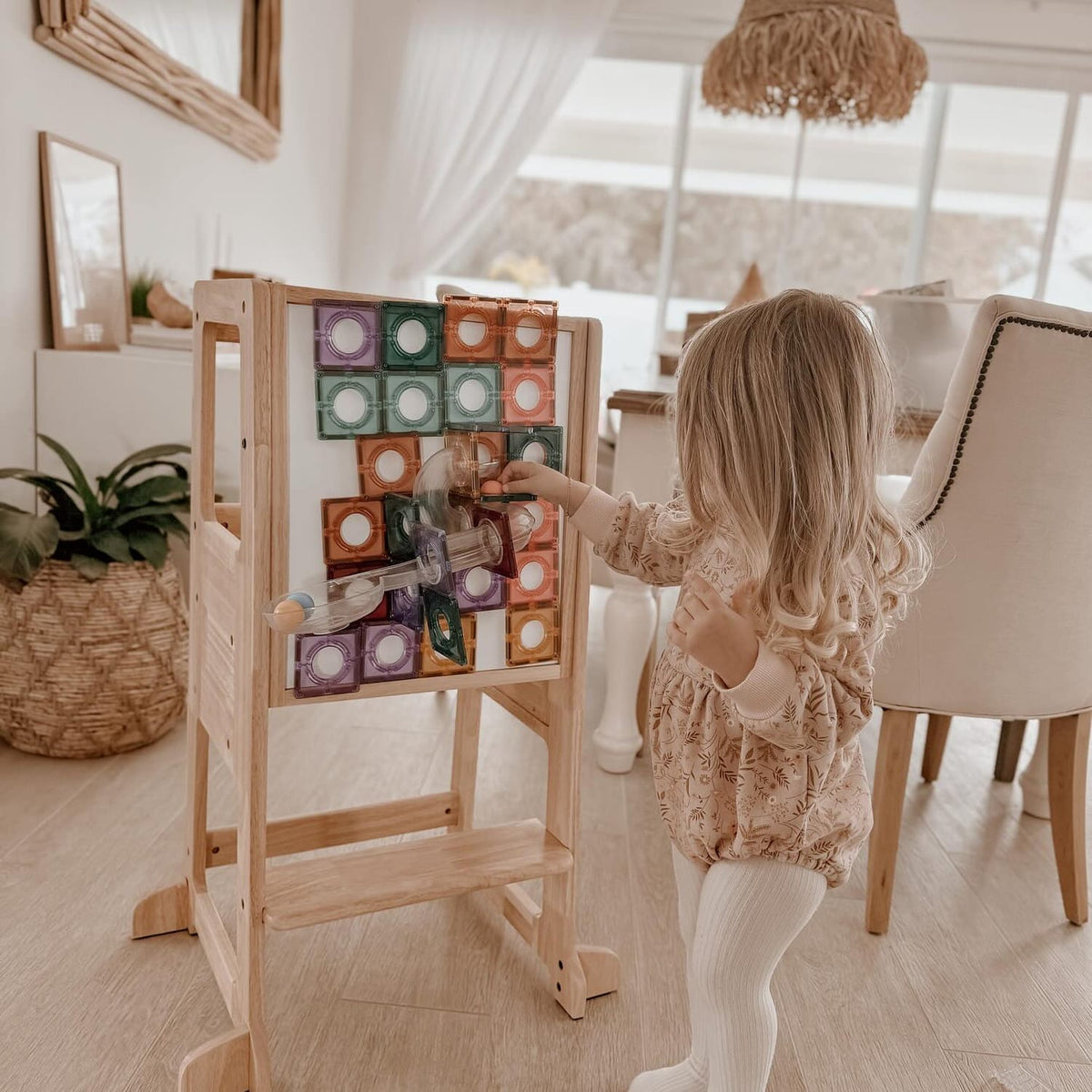 LOLA Deluxe Solid Wood Kitchen Tower – Montessori-inspired furniture for kids by My Duckling