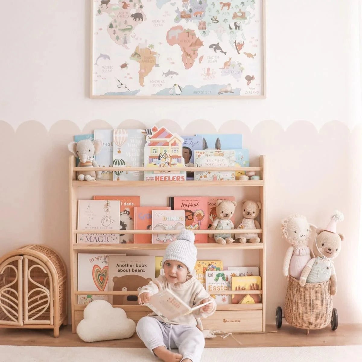 NALA Adjustable Bookshelf – Montessori-inspired furniture for kids by My Duckling