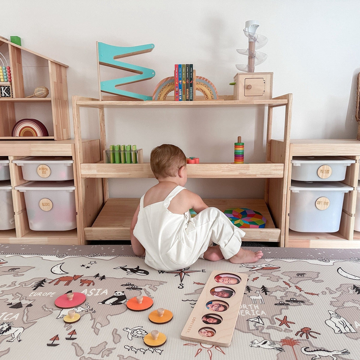 NALA Adjustable 3 Layer Storage Shelf – Montessori-inspired furniture for kids by My Duckling