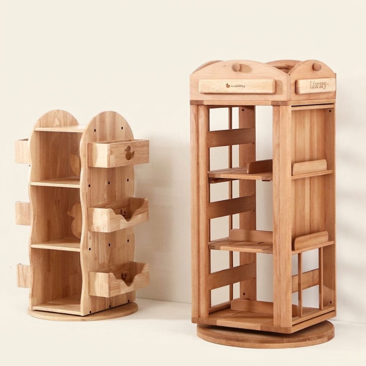 OLI Library Revolving Bookcase - London – Montessori - inspired furniture for kids by My Duckling