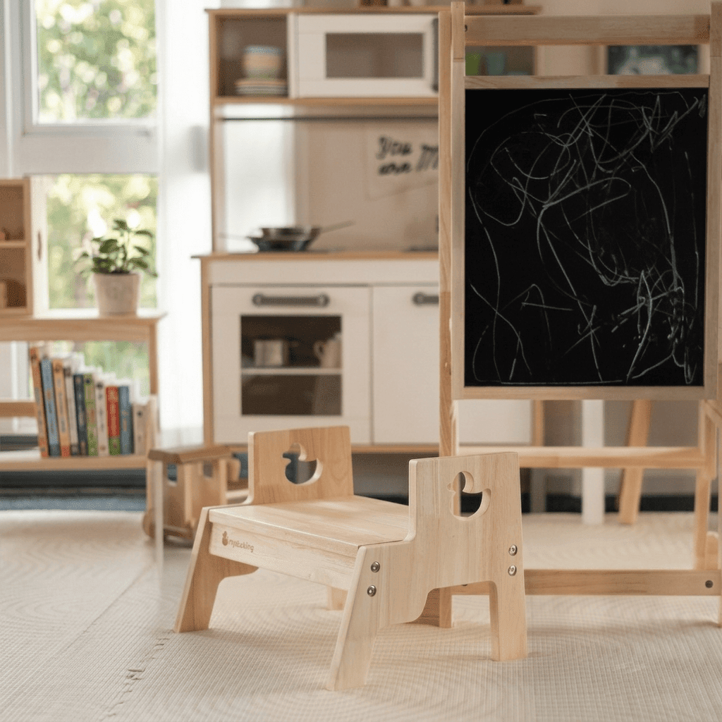 JALA Deluxe Solid Wood Kitchen Tower - Duck Stool – Montessori-inspired furniture for kids by My Duckling
