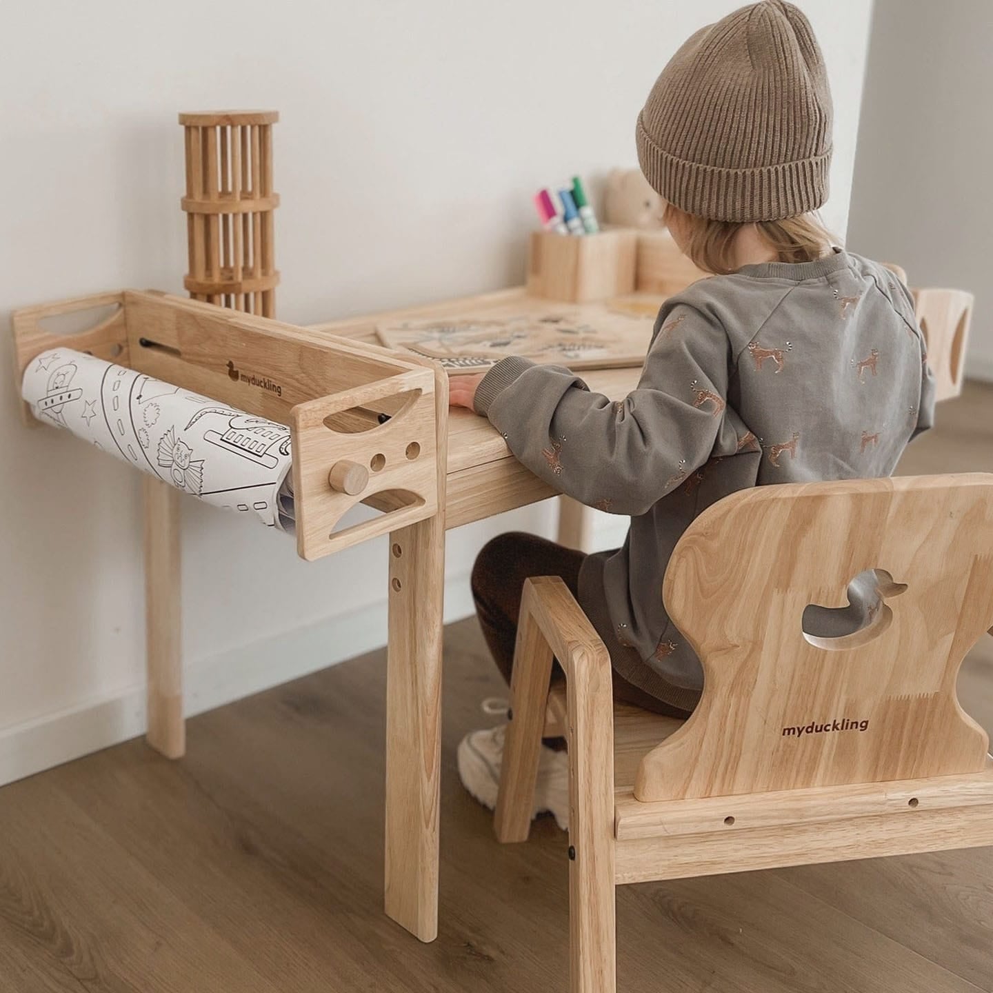 KAYA Adjustable Table and Chair Set – Montessori-inspired furniture for kids by My Duckling
